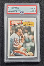 Rare 1987 JOE MONTANA Signed Topps Card-Playing Days ...