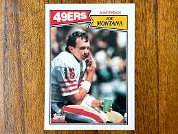1987 Topps Joe Montana 49ers Topps Football Card #112, Sharp ...
