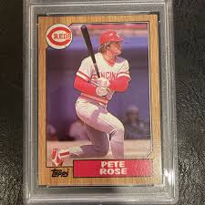 PETE ROSE PSA 6 1987 Topps #200 Hit King 4256 Cincinnati ...