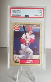 Pete Rose 1987 Topps #200 Cincinnati Reds- PSA 7 NM. Fresh Grade On Iconic Card | eBay