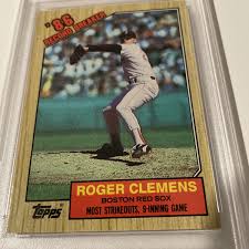 1987 Topps #1 Roger Clemens - PSA 9 MINT | eBay