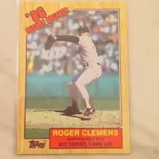Topps | Other | Topps 86 Record Breaker Roger Clemens ...