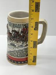 1988 Budweiser Holiday Beer Stein Mug Clydesdale Collector ...