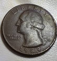 Scarce Rare 1989 Quarter Dark Brown Brown Missing Clad on ...