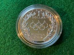 Silver 1988 Olympics $1 Commemorative Coin , Proof Strike ...