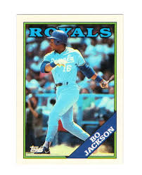 Bo Jackson 1988 Topps #750 Kansas City Royals, 2nd Year Card ...