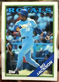 1988 Topps Baseball Bo Jackson Royals 750 Misprint Error