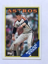 1988 Topps Baseball Card #250 Nolan Ryan Houston Astros HOF ...