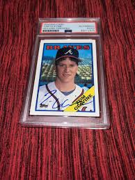 Tom Glavine Signed 1988 Topps Rookie Trading Card Atlanta Braves HOF PSA/DNA | eBay