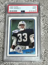 PSA 9 MINT FOOTBALL CARD 1988 TOPPS TONY DORSETT HOF DALLAS ...