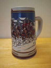 Anheuser-Busch Budweiser Clydesdales 1989 Holiday Stein | eBay