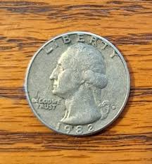 1982 D Washington Quarter Error Double Die "In God We Trust ...