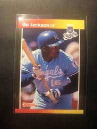 1989 donruss bo jackson Kansas city royals 208. Error Card ...
