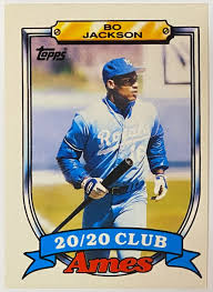 Bo Jackson 1989 Topps Kansas City Royals Baseball Ames 20/20 ...