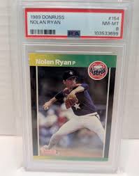 1989 Donruss Baseball Nolan Ryan Card #154 PSA 8 Nm-mint ...
