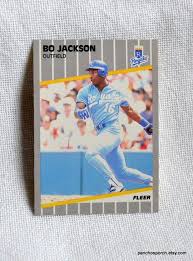 Vintage Bo Jackson 1989 Fleer Baseball Card: Kansas City ...