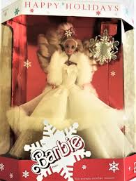 1989 Happy Holidays Barbie Doll with Snowflake Ornament ...