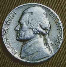 1959 D Jefferson Nickel Error Coin - Etsy