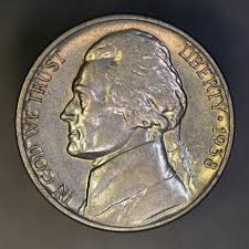 1938 BU JEFFERSON NICKEL FRESH FROM AN ORIGINAL ROLL-LOT AA ...