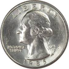 1985 D Washington Quarter BU Uncirculated Mint State 25c US ...