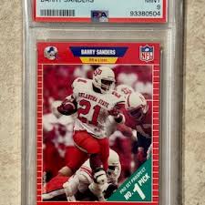 Barry Sanders Rookie Card! 1989 Pro Set RC #494 PSA 9 Mint ...