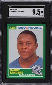1989 SCORE FOOTBALL BARRY SANDERS ROOKIE RC #257 SGC 9.5 ...