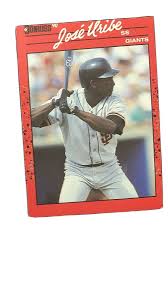 1990 Donruss Jose Alta Uribe Error Baseball Card. Short ...