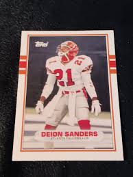 1989 TOPPS TRADED DEION SANDERS ROOKIE CARD. 30T ATLANTA ...