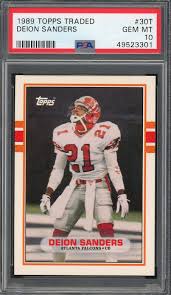 Amazon.com: Deion Sanders 1989 Topps Traded Football Rookie ...