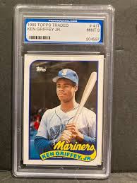 1989 TOPPS TRADED KEN GRIFFEY JR ROOKIE CARD GRADED PGS9 41T ...