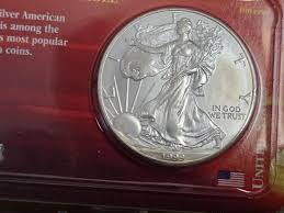 1999 Silver Eagle Dollar in Littleton Holder - Etsy
