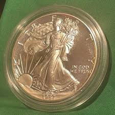 1987 S Proof Silver American Eagle MC Plastic Cubicle