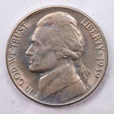 1939-S Jefferson Nickel, Uncirculated coin, Store #11006