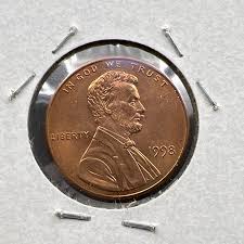 1998 1c Lincoln Memorial One Cent Penny Wide AM Variety BU ...