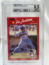 1990 Donruss - #650 Bo Jackson - BGS 8.5 W/ SUBGRADES - KC ...