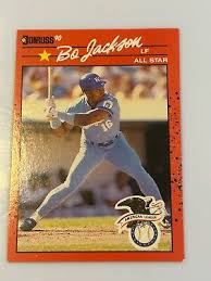Tarjeta de béisbol Donruss Bo Jackson #650 1990. Error. "No ...