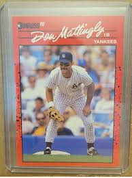 DON MATTINGLY 1990 Donruss Error Card #190 NO DOT Inc ...