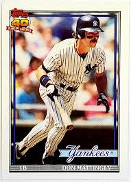 Don Mattingly Error Card "10 Hits" 1991 Topps Baseball #100 ...
