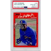 Ken Griffey Jr 1990 Donruss Autograph Card #365 PSA 10 ...