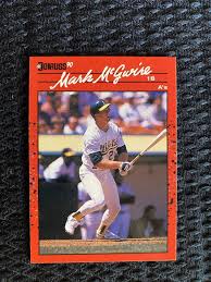 1990 Donruss Mark McGwire #185 Baseball Card Oakland ...
