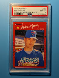 1990 Donruss Nolan Ryan 5000 K's Error Wrong Back #659 PSA 8 ...