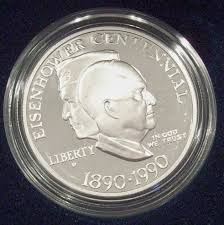 1990-P US Eisenhower Centennial Commemorative Proof Silver ...