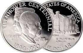 1990 Eisenhower Centennial Silver Dollar Proof ...