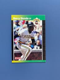 1989 Barry Bonds Leaf Donruss 92 Error Black Misprint on Leg Baseball Card MLB - Etsy