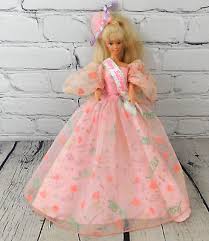 Vintage 1990 Happy Birthday Barbie Doll Pink Gown With ...