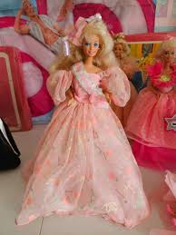 Vtg Barbie Happy Birthday Barbie Doll in Pink Glitter Dress ...