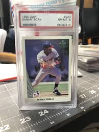 1990 LEAF SAMMY SOSA ROOKIE RC WHITE SOX CARD #220 PSA 8 NM ...