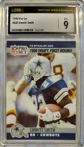 NFL 1990 Pro Set Single Card Emmitt Smith 685 CSG 9 - ToyWiz
