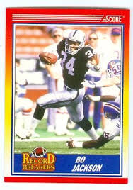 Bo Jackson football card (Los Angeles Raiders Bo Knows ...