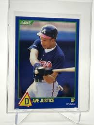 1989 Score Rising Stars Dave Justice Rookie Card #26 Mint ...